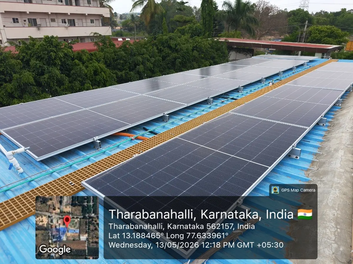 Solar Panels Installation at Tharabanahalli